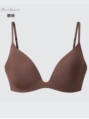 Uniqlo Women’s Smooth seamless no wire Molded T-Shirt Bra - Chocolate Brown